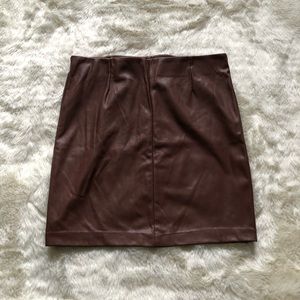 Faux Leather Skirt